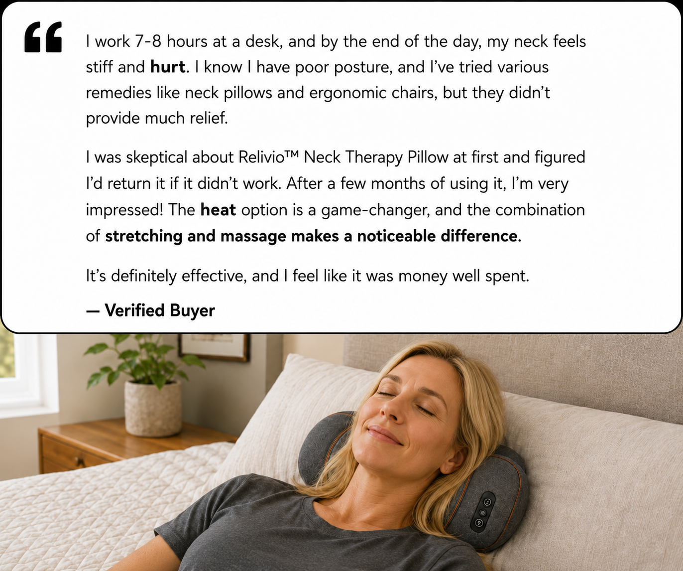 Relivio™ Neck Therapy Pillow