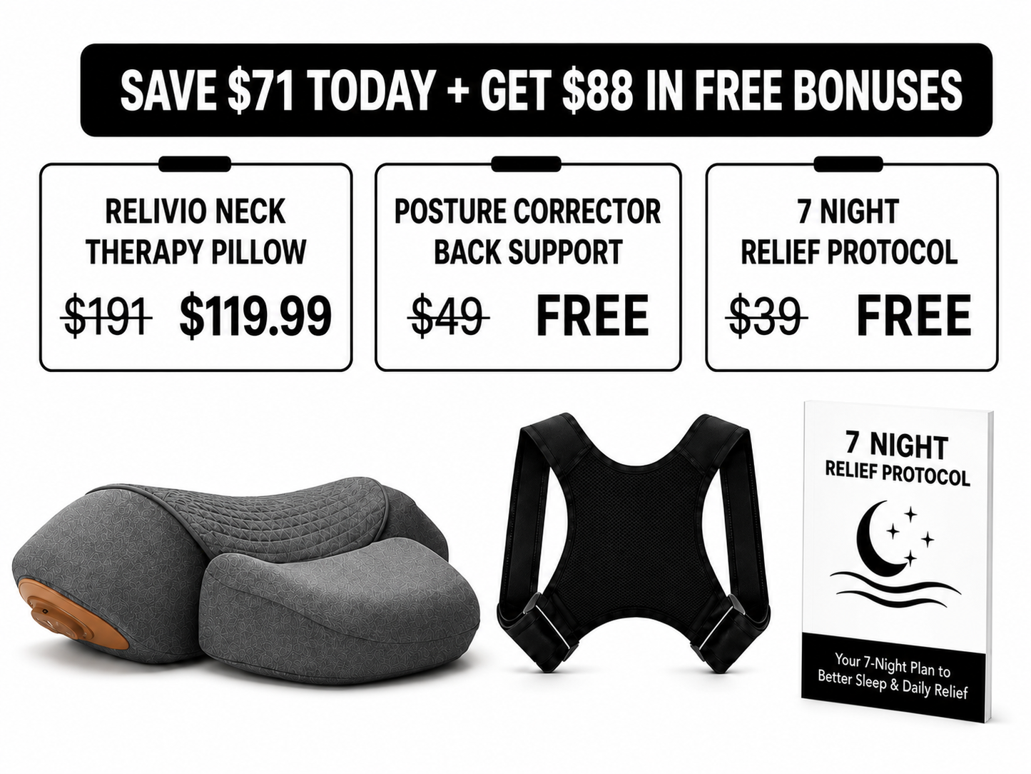 Relivio™ Neck Therapy Pillow